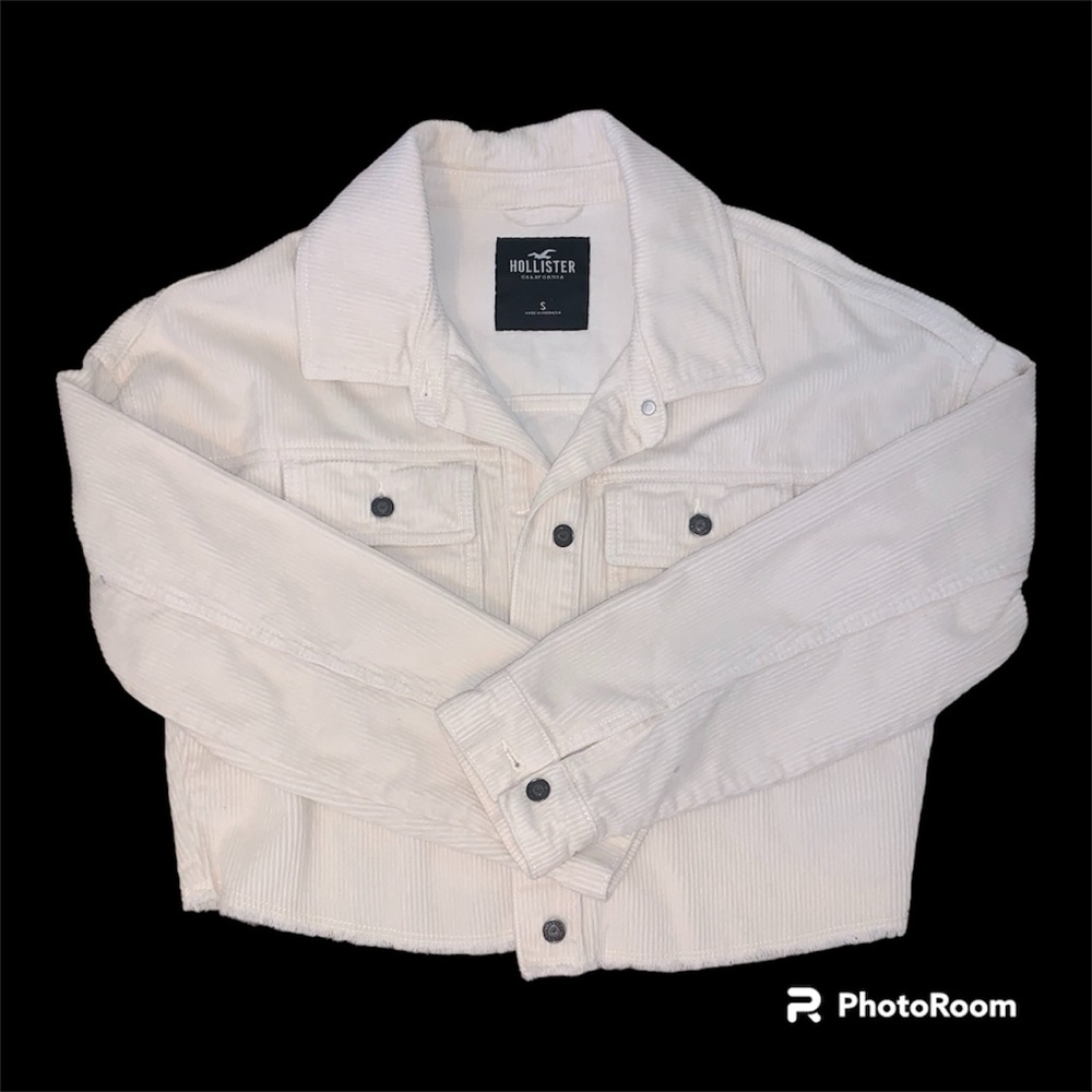 White corduroy cropped jacket